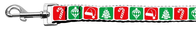 Timeless Christmas Nylon Ribbon Leash 1 inch wide 6ft Long